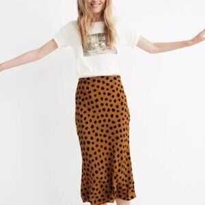 Madewell Midi Slip Skirt in Painted Spots Size 2